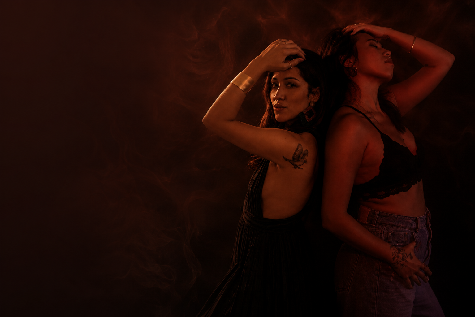 Brenda and Christine in warm, cinematic light