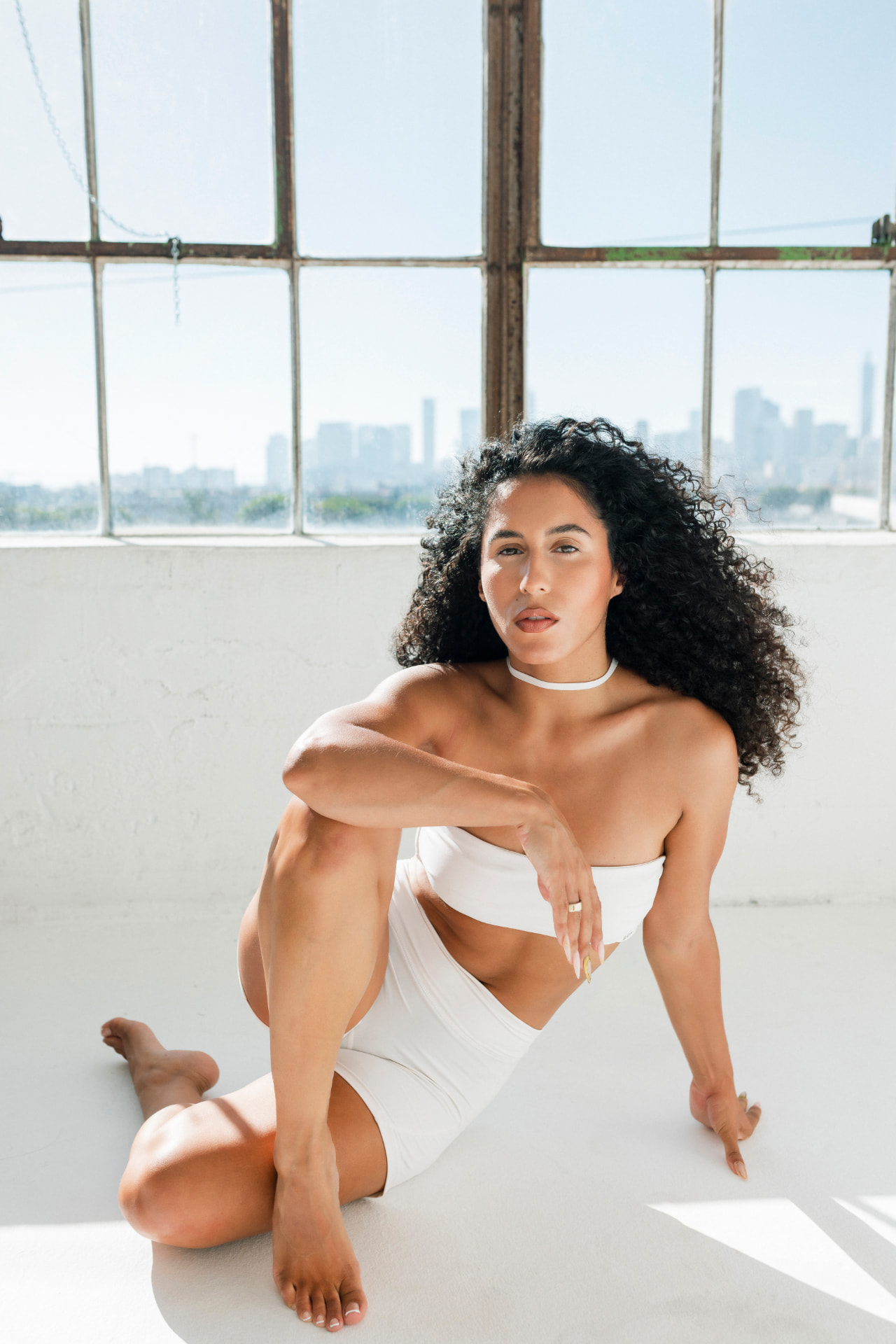 Studio portrait · city light