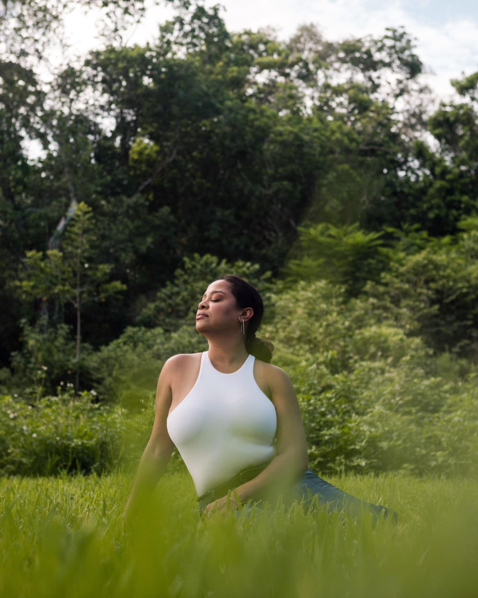 Outdoor portrait · breath and green