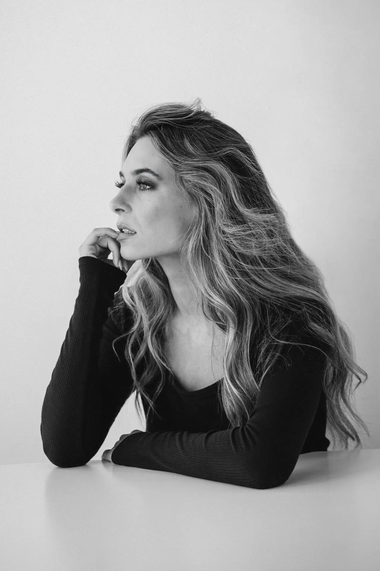 Black and white · reflective